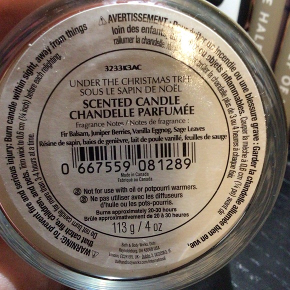 NEW bath and body works “Under the Christmas Tree” Candle (SOLD) - Picture 2 of 2